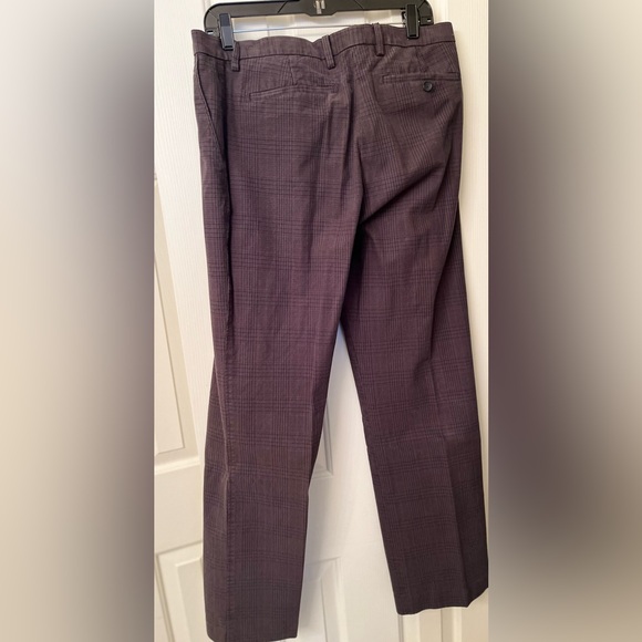 Banana Republic plaid pants with hints of black, grey, red. - Picture 3 of 7